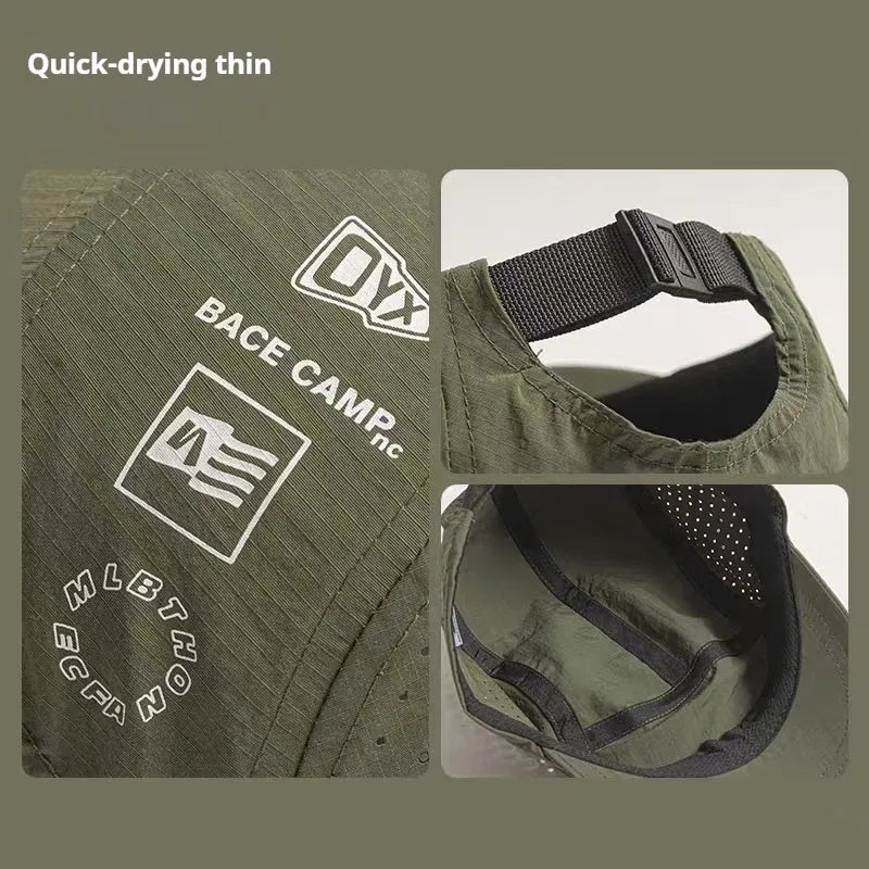 Men's adjustable mesh baseball cap in dome crown style with breathable fabric for summer sports