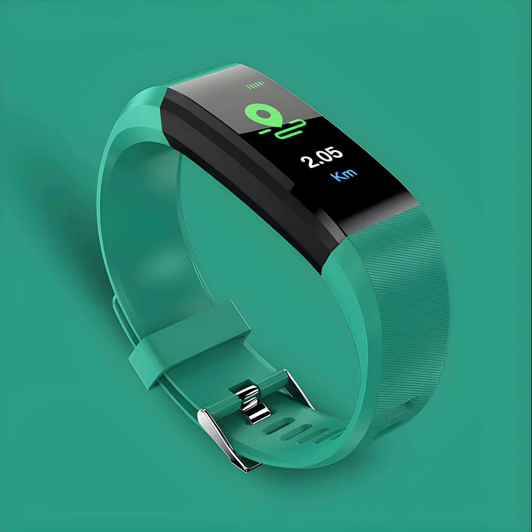 Children's Bluetooth smart bracelet in black with step counting and message alert display
