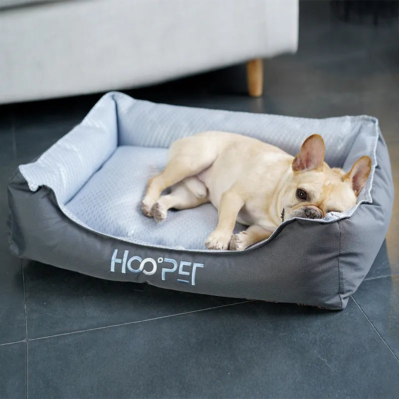 Soft dog bed in cave style with removable cover, available in three sizes S M L