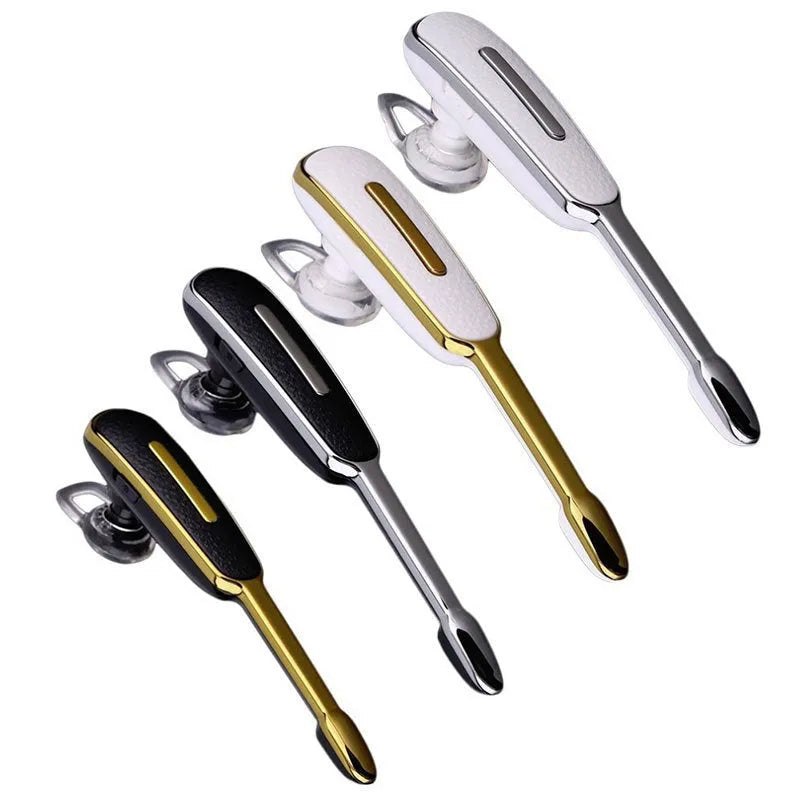 Leather pattern single-sided mono Bluetooth headset in Black Silver with call and NFC functions