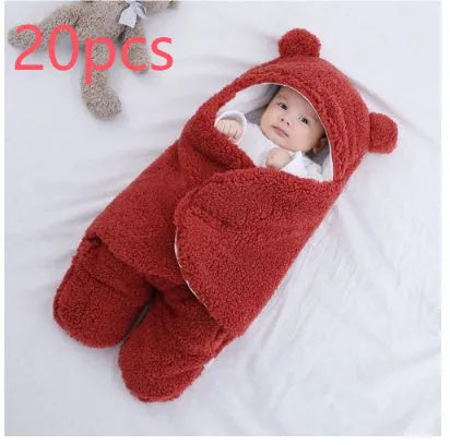 Cotton blend baby quilted sleeping bag wrapper in white plain pattern, 40x62cm size for 3 month old