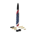 14cm camouflage flag vehicle antenna for bullet car modification in black, green, or American flag colours