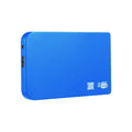 USB 3.0 solid state mobile hard drive in a metal case, shown in black, blue, red, and silver colour options.