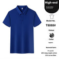 Short sleeve summer polo work t-shirt in cotton-spandex blend with lapel collar in various colours