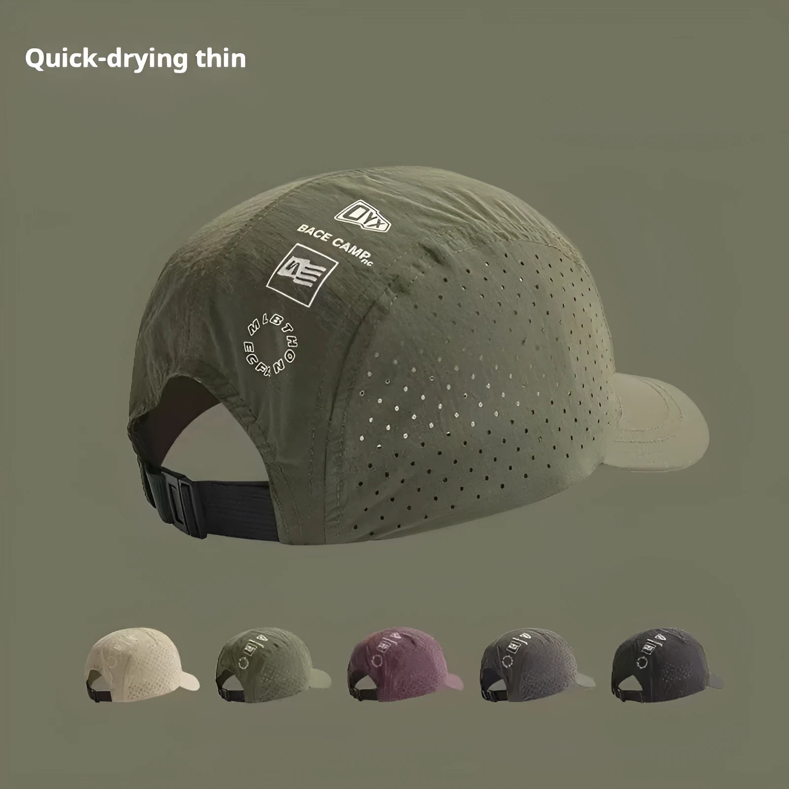 Men's adjustable mesh baseball cap in dome crown style with breathable fabric for summer sports