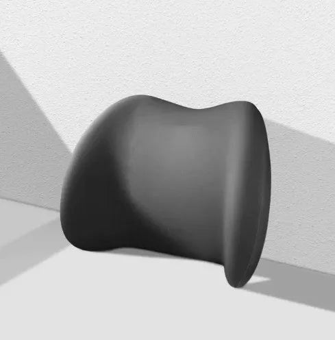 Memory cotton car headrest cushion and separate back cushion set in black, green, grey, and pink colours.