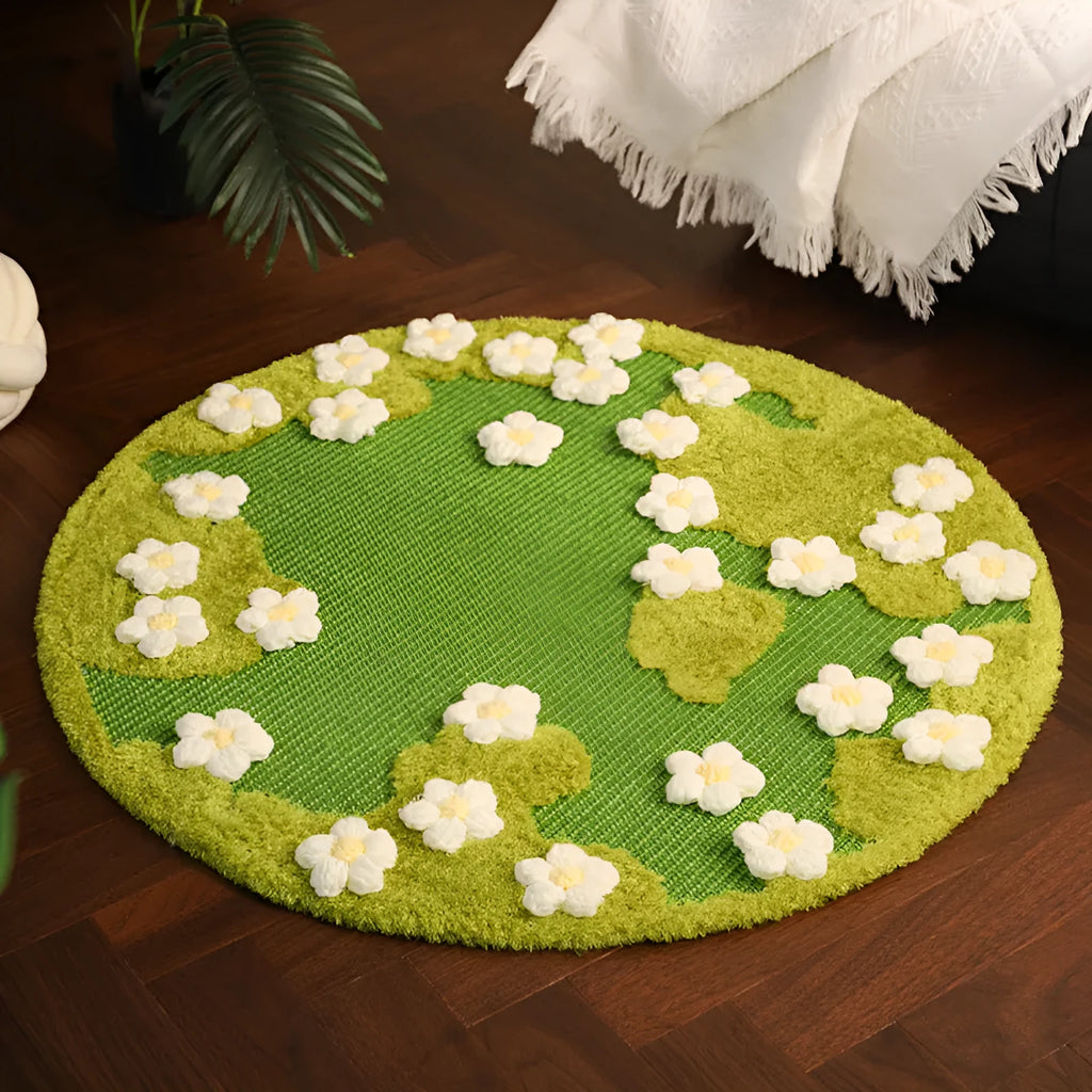 Flower sisal mat cat scratching pad 80cm diameter non-chip wear-resistant pet carpet