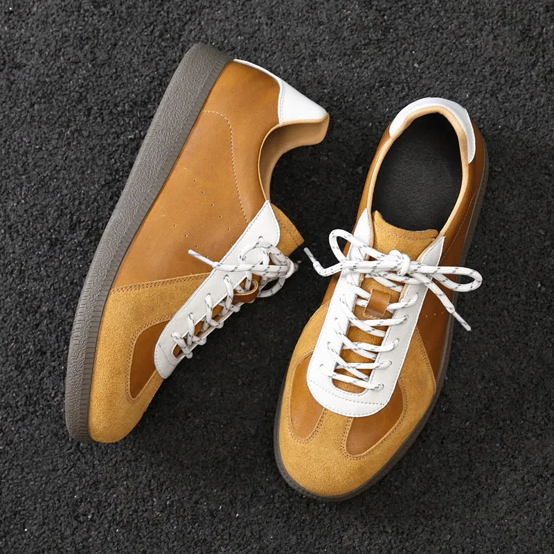 Niche Sports men's casual broad shoes genuine leather round toe black colour side view