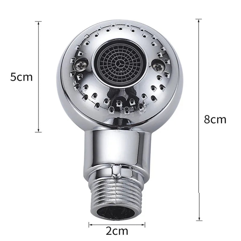 Silver ABS plastic handheld shower head for gentle pet bathing