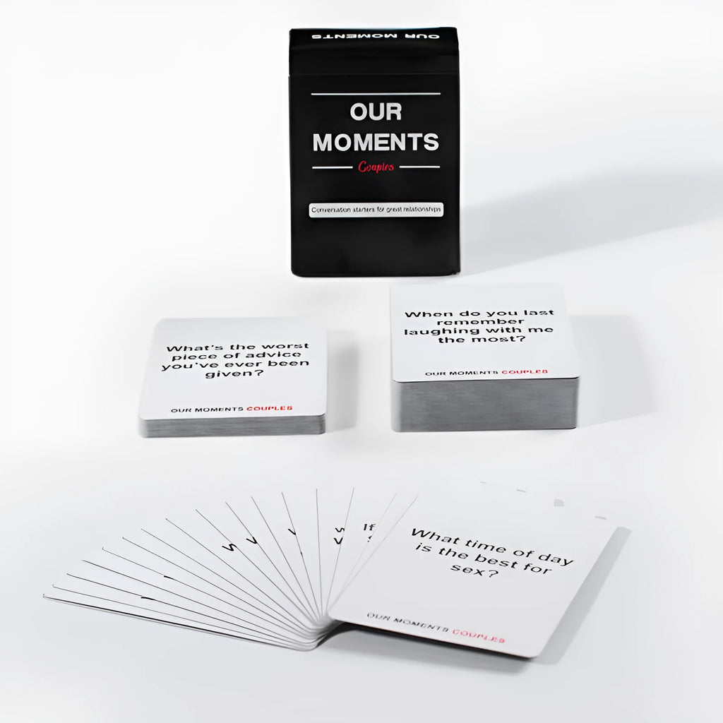 Our Time Lovers Edition black communication cards for couples emotional exchange