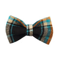 Green retro dog collar and leash set with matching vest and bow accessory