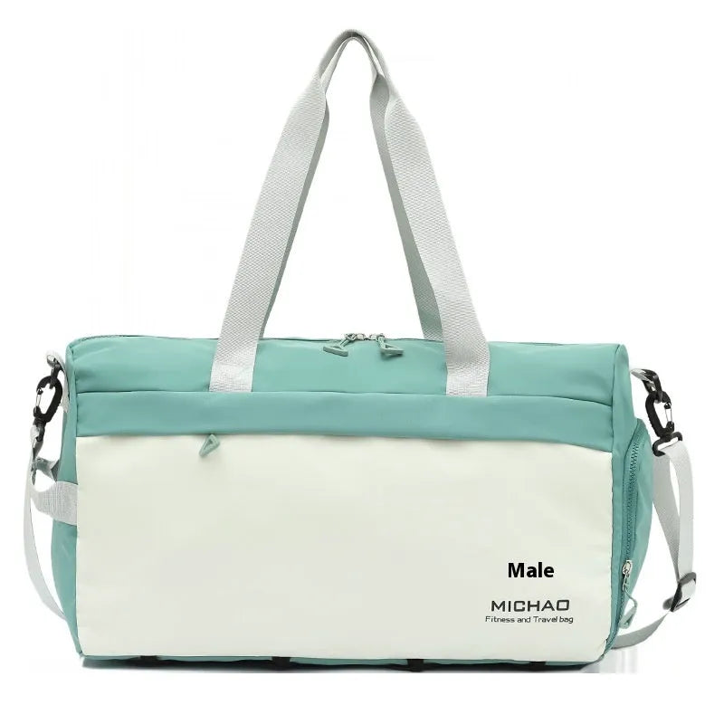 Fixed travel exercise fitness yoga bag in solid colour with fixed mat holder