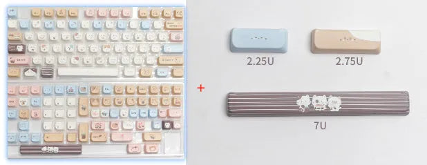 High Sea Salt Cat PBT keycap set for mechanical keyboards with March Past Space theme and 7u supplements
