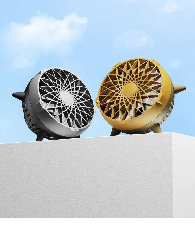 Intelligent induction fan without button design, USB powered, 4 plastic blades, 162x103mm, force yellow colour