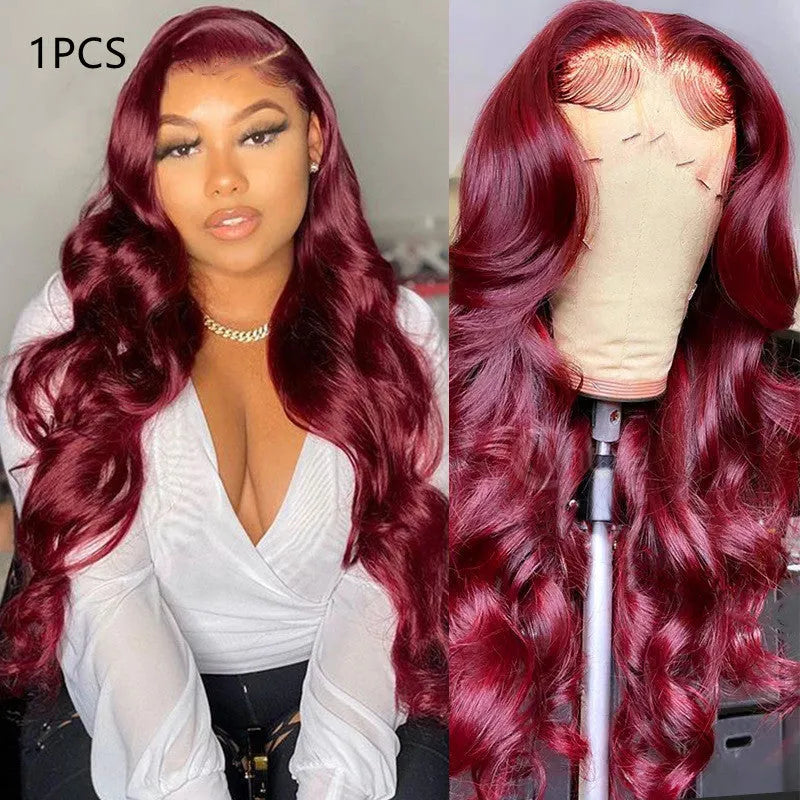 Front lace head cover real human hair wig with body wave, available in lengths 10 to 30 inches