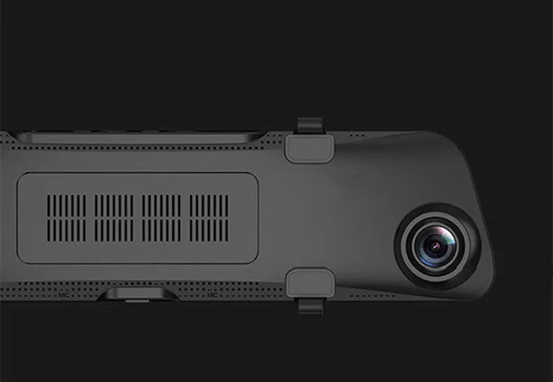 12-inch rearview mirror tachograph with dual cameras for commercial vehicles