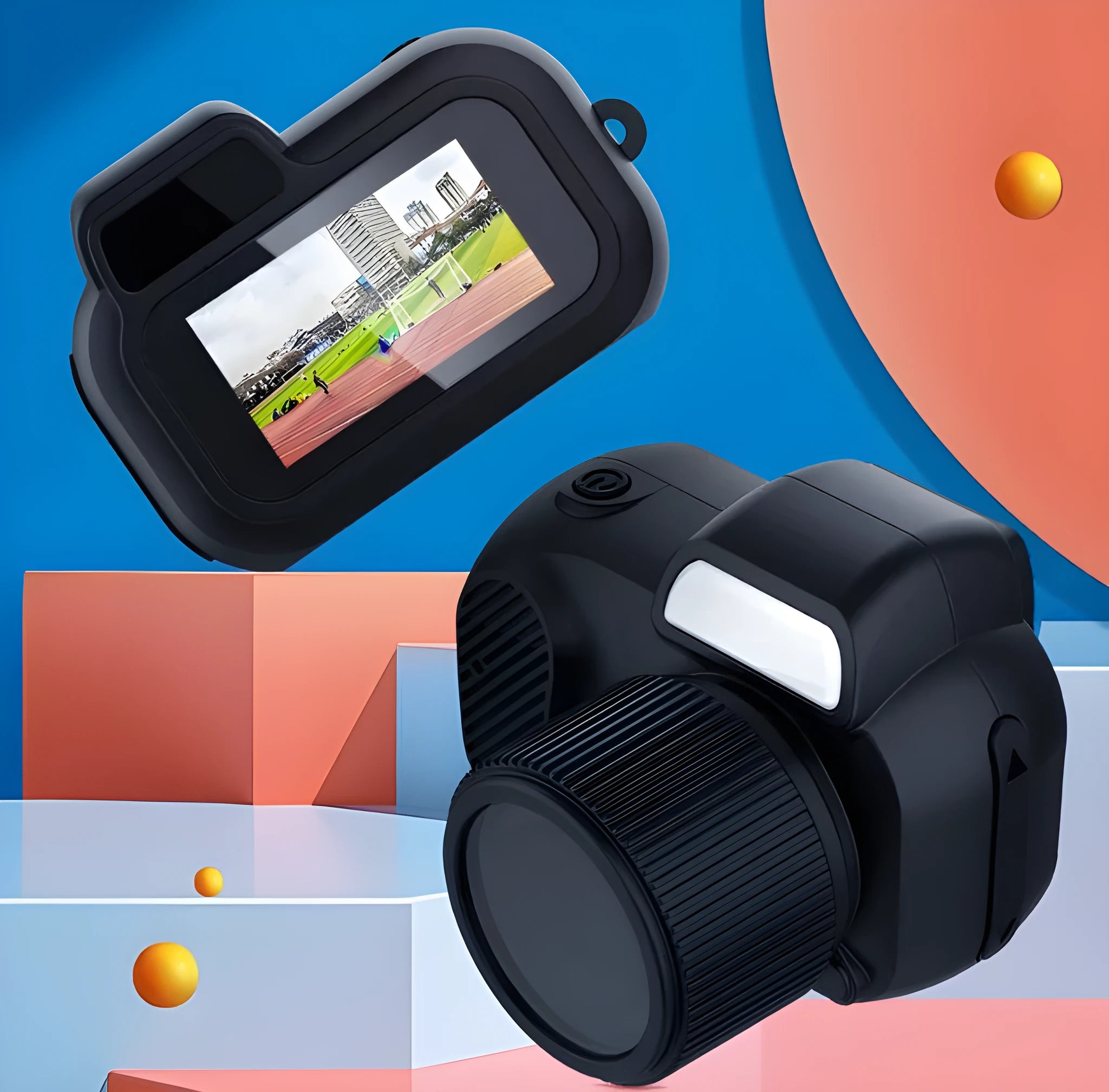Black Y3000 HD outdoor sports camera with 0.96-inch display screen, shown with a memory card.