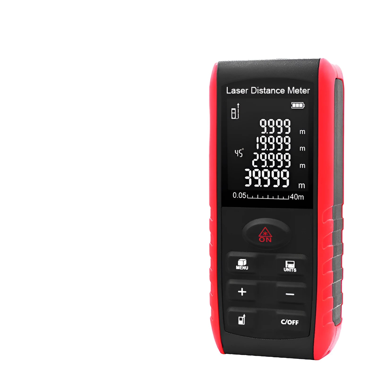 Hand-held laser range finder measuring instrument with ABS housing for decoration project distance measurements