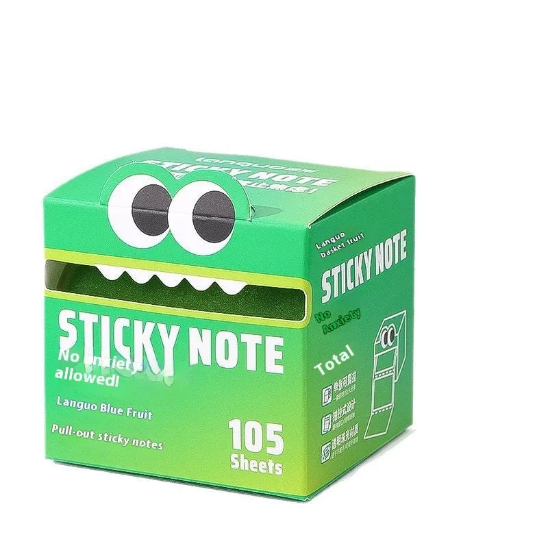 Pearl gradient transparent sticky notes in pull-out pad format with six colour options