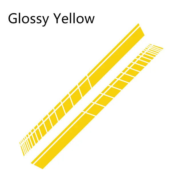 Modified rear gear car body sticker in striped PVC design, 150cm by 9cm, available in eight bright colours for scratch protection