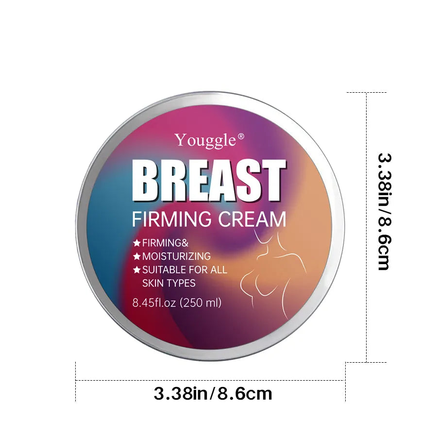 Natural organic ginseng breast enhancement cream in a 100g jar for skin firming and massage