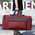 Large capacity Oxford cloth carry-on travel bag with single strap in burgundy, dark blue, black and dark grey