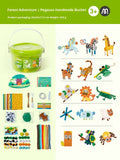 Children's DIY twisted stick bouquet toy set in forest adventure theme with resin components, packed in a colour box