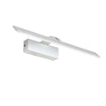 White 520mm long LED bathroom mirror light bar mounted above a mirror, showing three light colour options.
