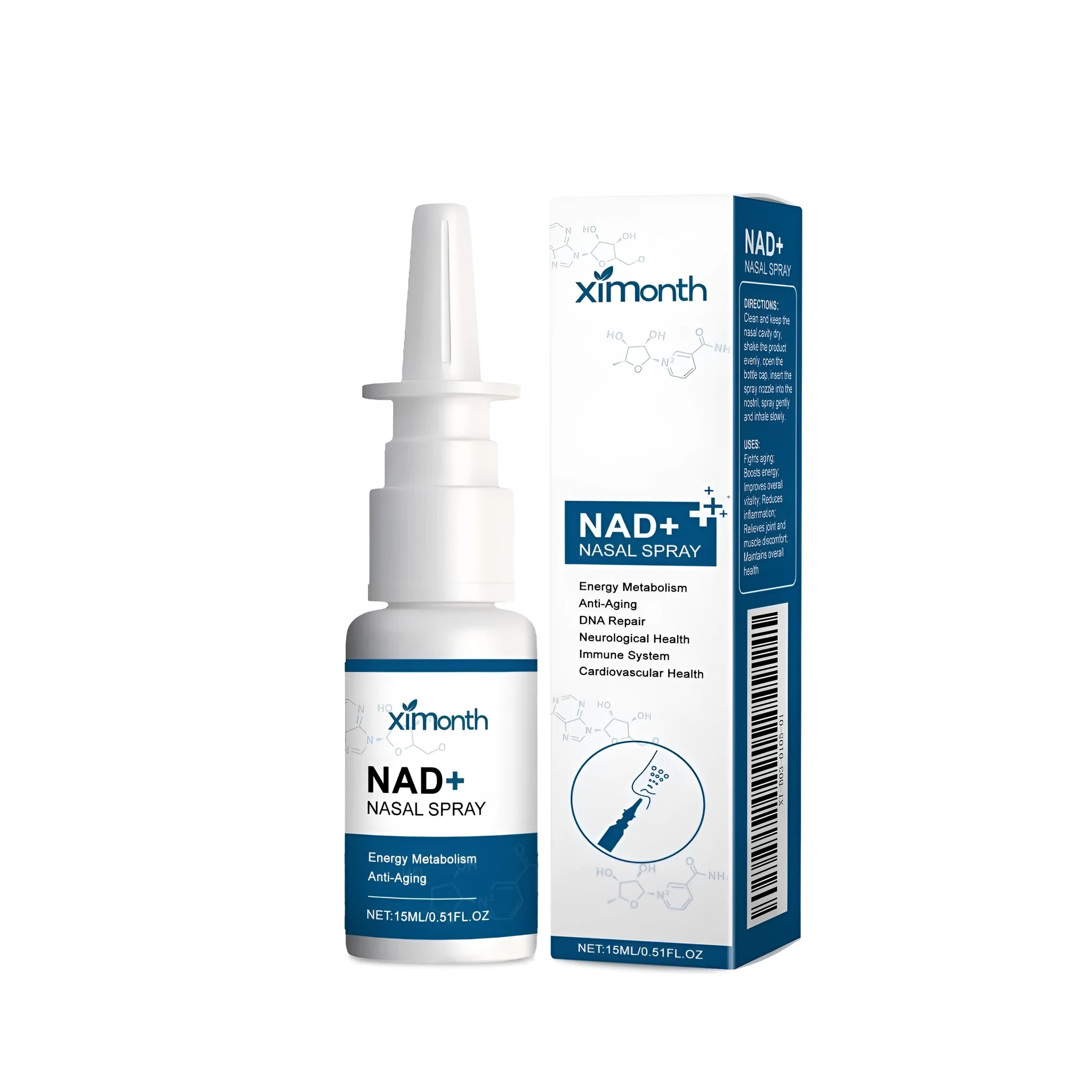 15ml bottle of calendula and mint herbal nasal spray for blocked nose relief.