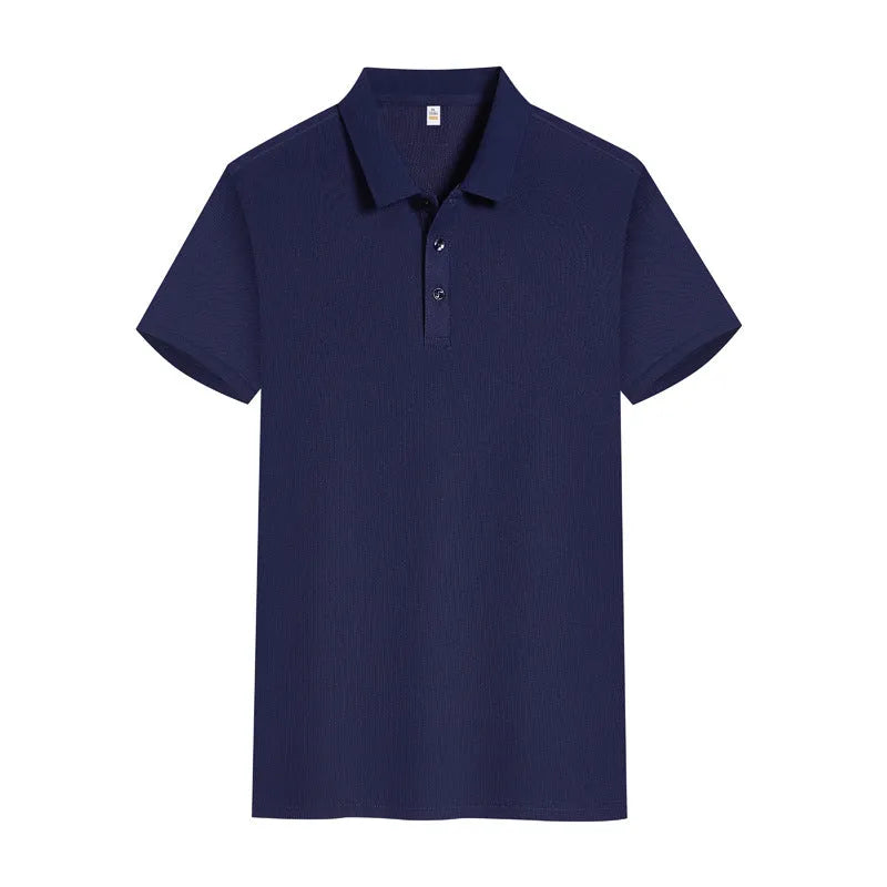 Solid colour cotton blend polo shirt overalls with short sleeves and slit detail, available in multiple colours and sizes