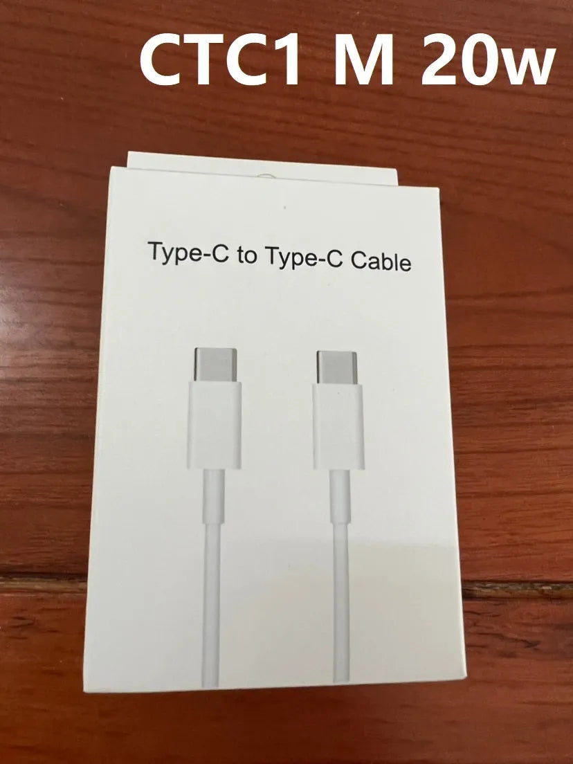 White British 20W USB-C PD fast charger with multiple cable length options including 1m, 1.5m, and 2m