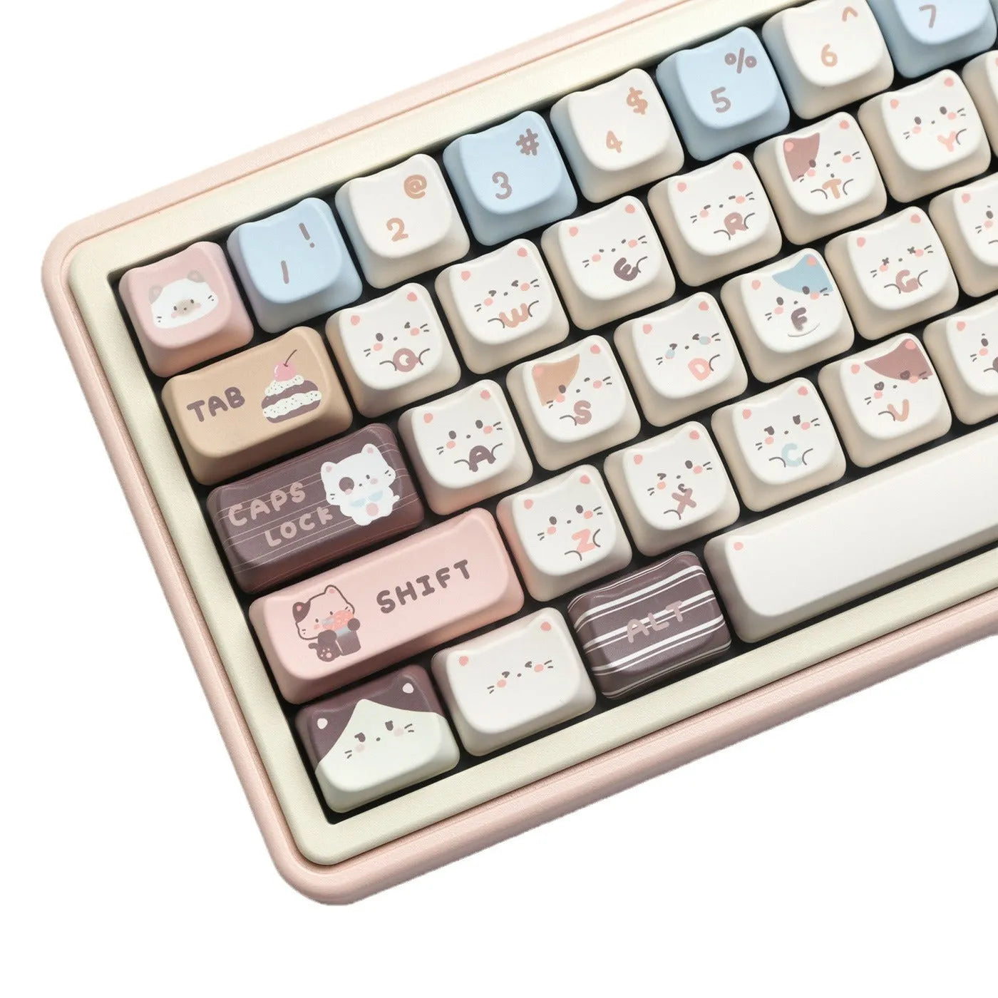 High Sea Salt Cat PBT keycap set for mechanical keyboards with March Past Space theme and 7u supplements