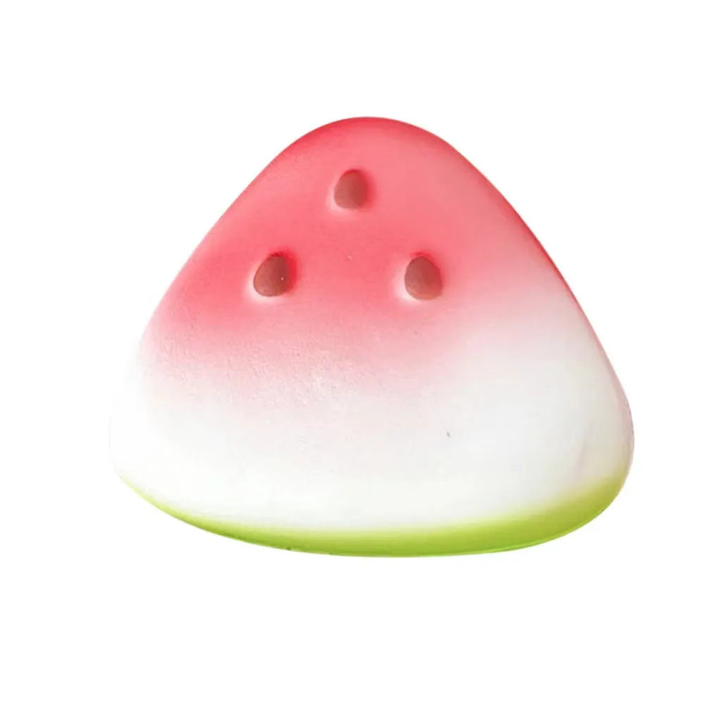 Summer Watermelon Squeezing Toy – plastic stress relief toy in wet soft ice peel watermelon colour