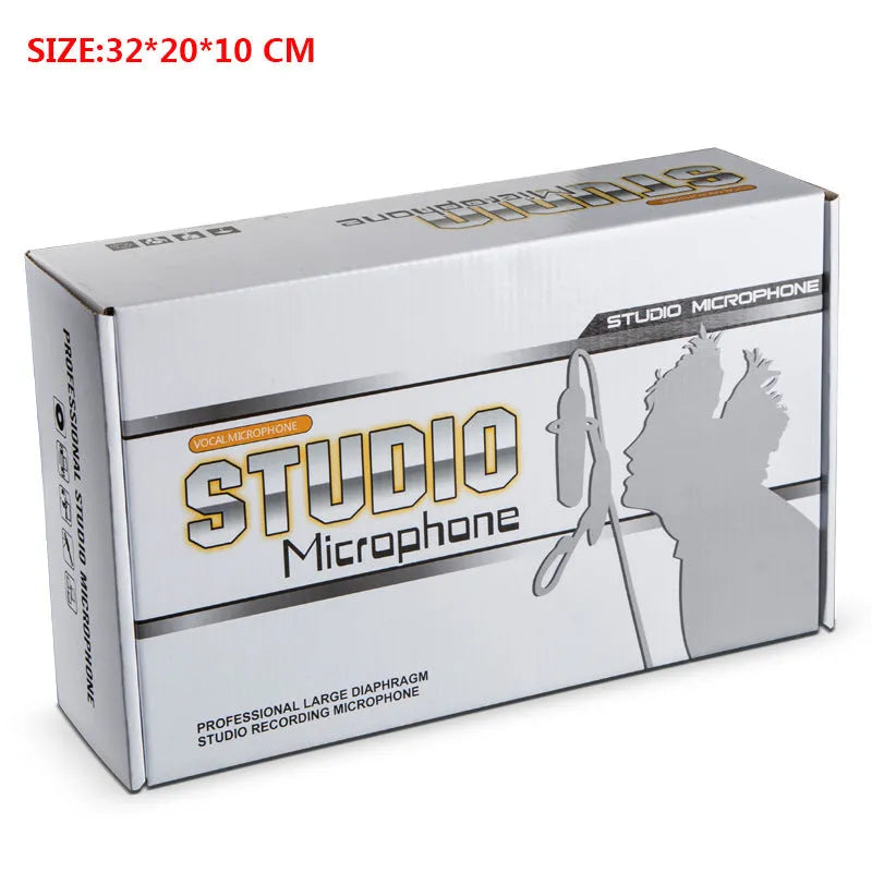 Professional wireless condenser microphone for karaoke and recording with cardioid pattern.