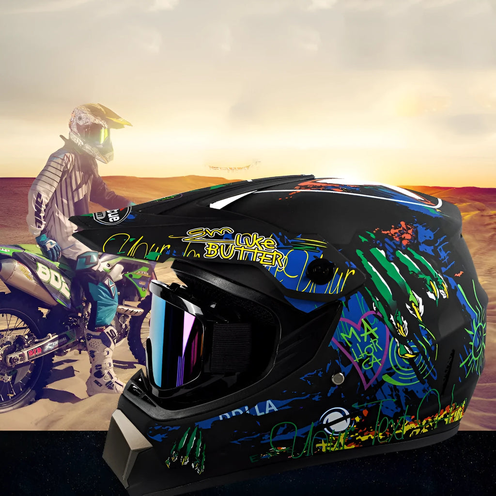 ABS plastic kart cross-country helmet for adult men and women riders