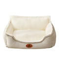 Universal kennel for small medium dogs with removable washable cover in Coffee colour on soft cushion