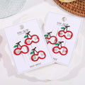 Children's cartoon fruit hairpin set with apple, cherry, and strawberry plastic barrettes