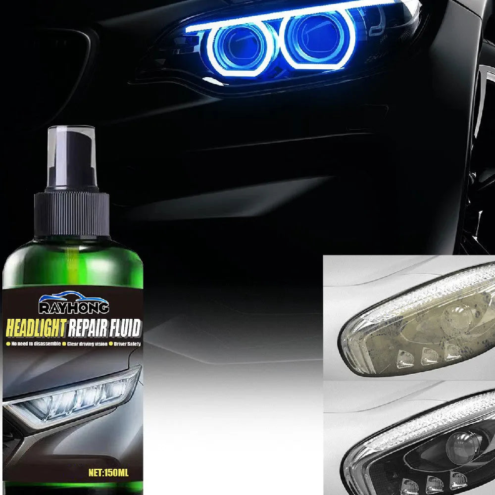150ml car headlight repairing liquid bottle for yellowed lens refurbishment with nano titanium oxide coating