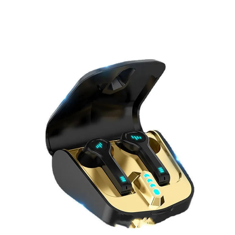 Wireless Bluetooth gaming earbuds in music style colour with in-ear fit and built-in microphone