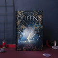 Blue glow in the dark A5 hardcover notebook showing luminous effect and colourful illustrated pages