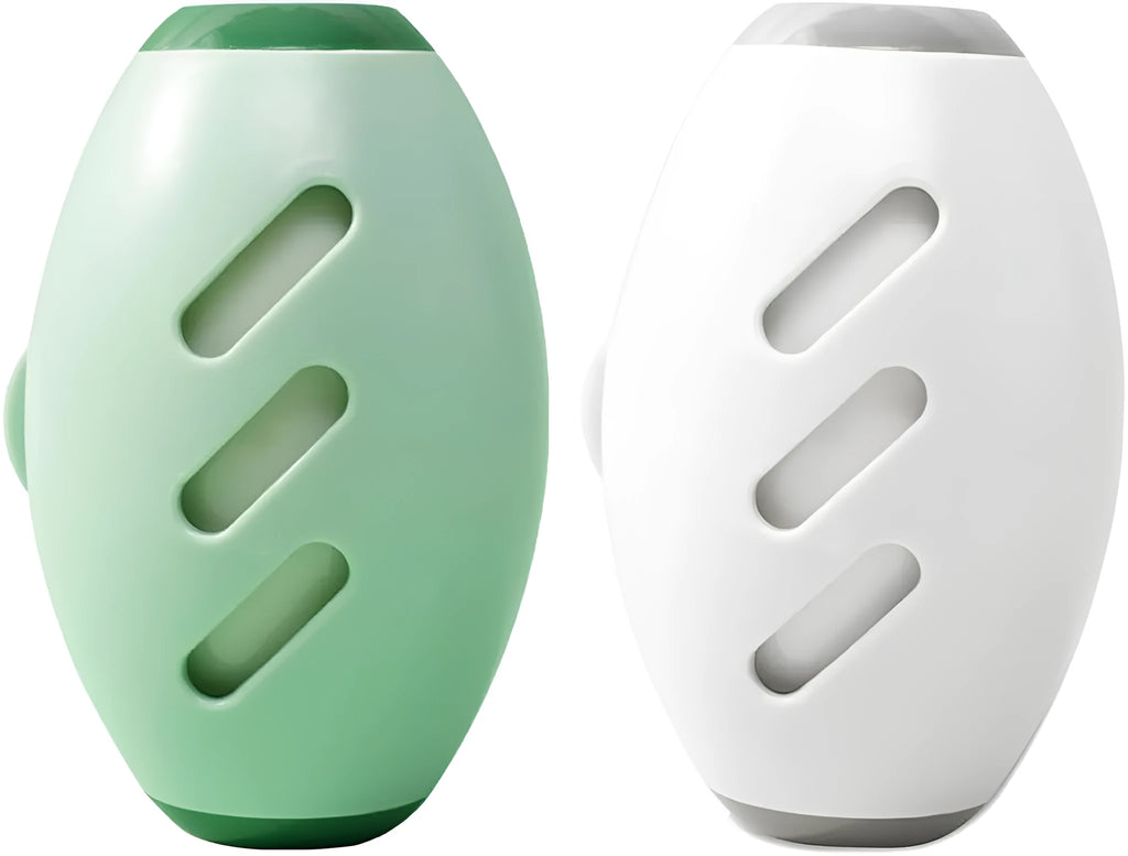 Green washable reusable gel lint roller ball for pet hair removal on fabric.