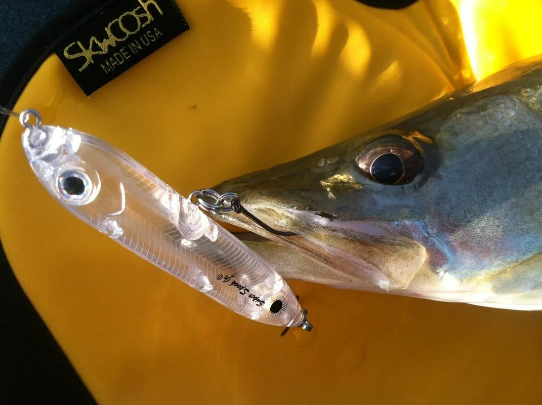 Transparent 9.5cm blank fishing bait body with 7mm eye socket for DIY lure building