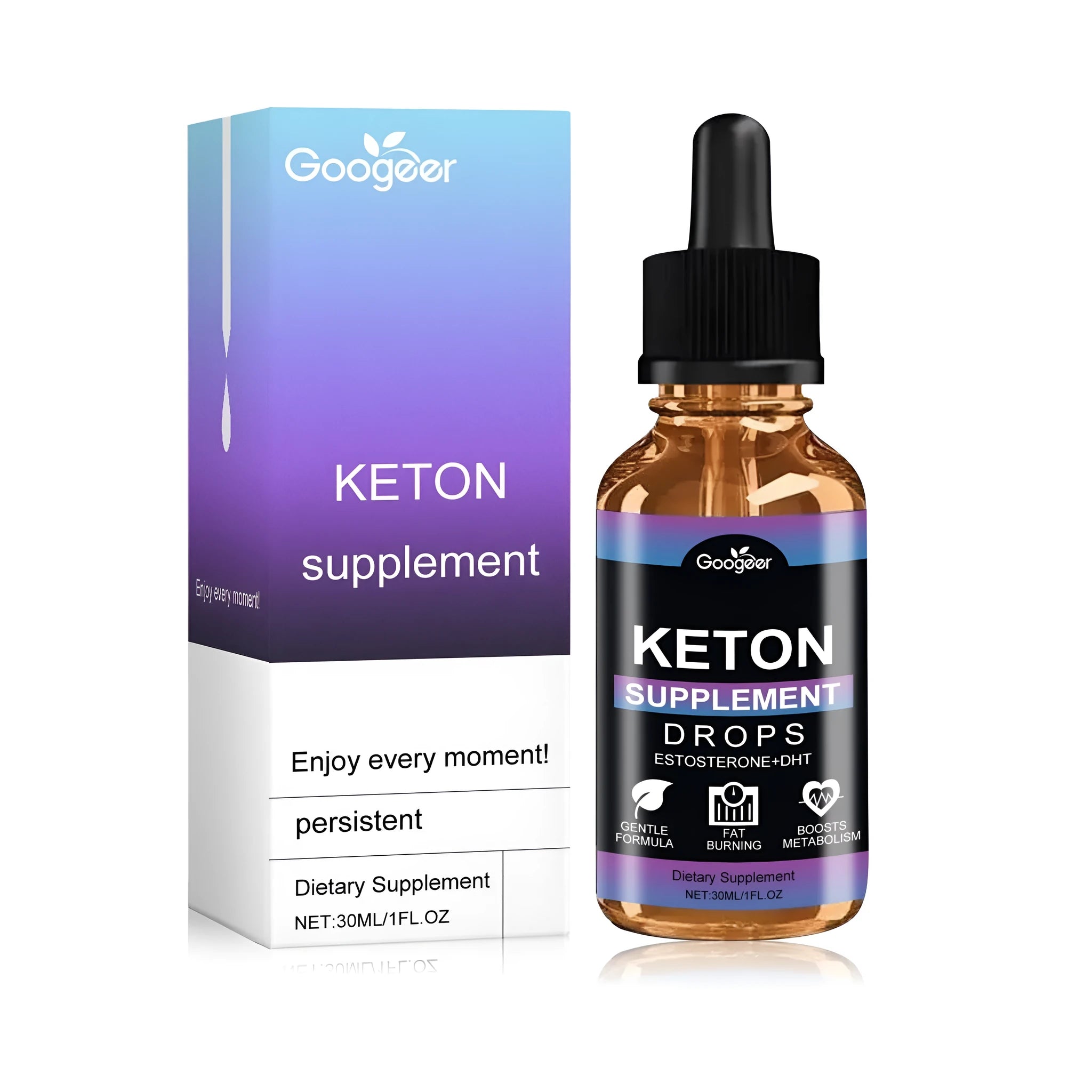 30ml dropper bottle of clear caramel-coloured Vitex negundo facial serum