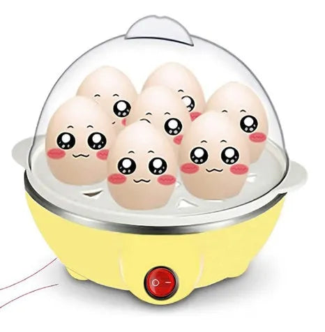 Intelligent multifunctional egg cooker in blue, pink or yellow with automatic power off and anti-dry protection