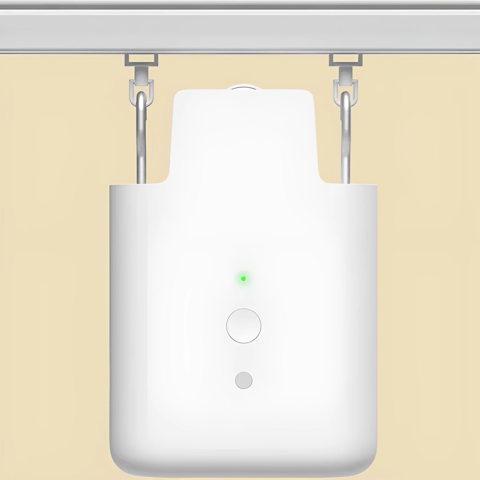 White automatic electric curtain opener motor with USB charger