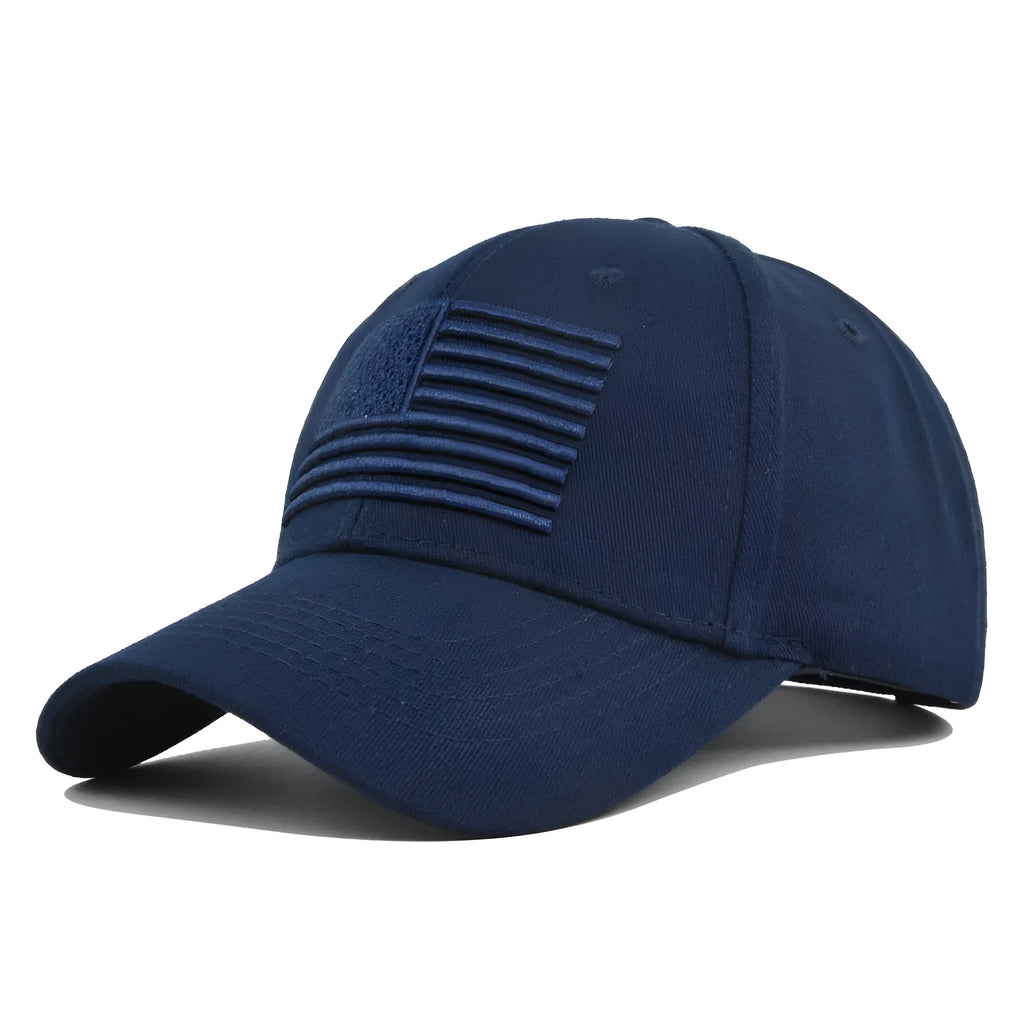 Stereo embroidered peaked cap cotton hard top dome crown 7.5cm brim black colour