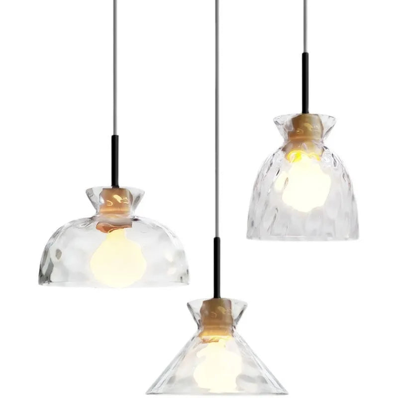 Three-head retro pendant light with warm light, 220V, long or round plate for cafe bar dining room study