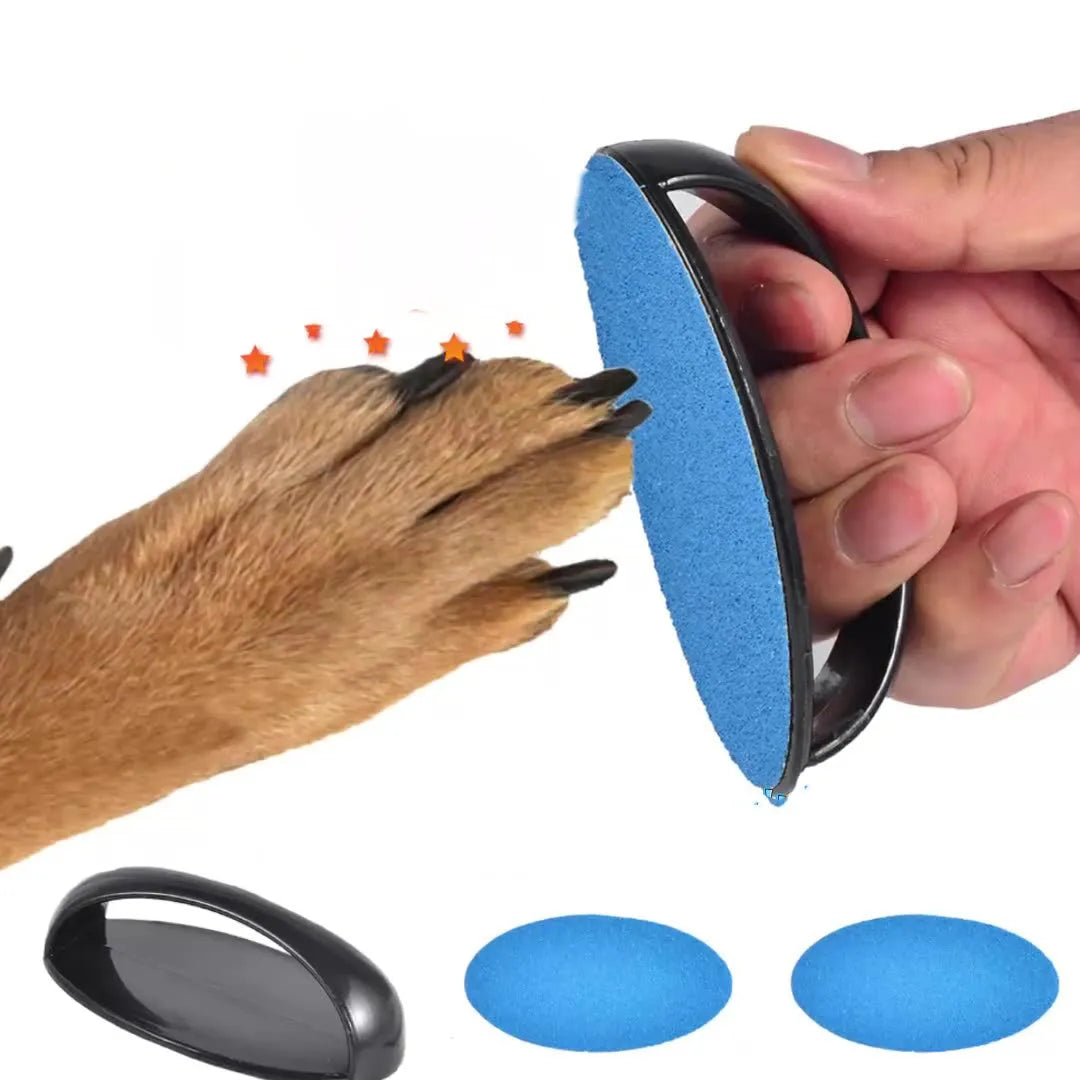 Upgraded dog nail file scratch board in choice of colours with ergonomic handle.