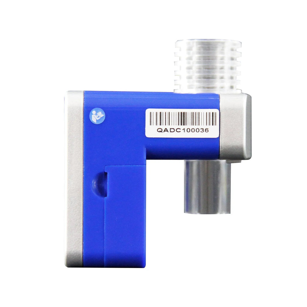 Veterinary CA10M mainstream CO2 capnograph monitor with display, air adapter, and AAA batteries in a handheld design