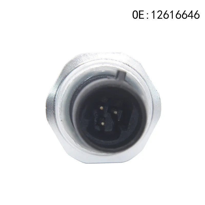 Silver metal GM fuel pressure sensor for models 12616646, 12677836, D1846A.